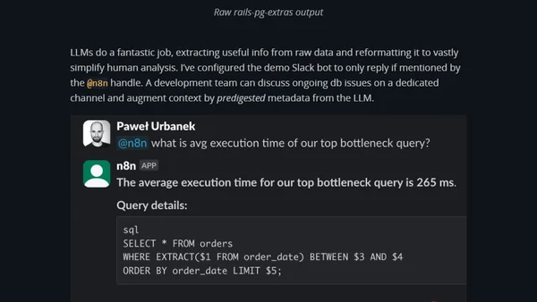 Using LLMs and MCP to Debug PostgreSQL Performance in Rails