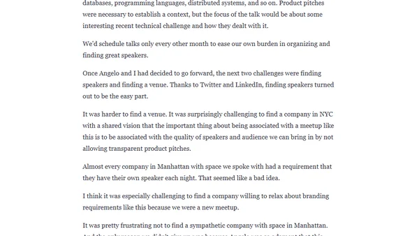 A reawakening of systems programming meetups