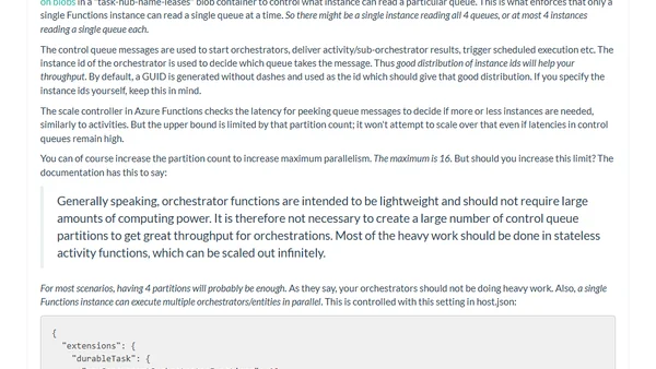 How Azure Durable Functions scale