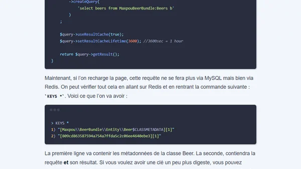 Utiliser Redis pour stocker le cache de Doctrine