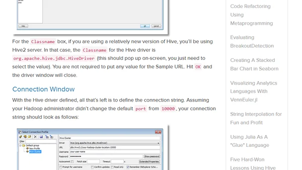 Using SQL Workbench with Apache Hive
