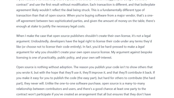 Why you shouldn't write your own open source license