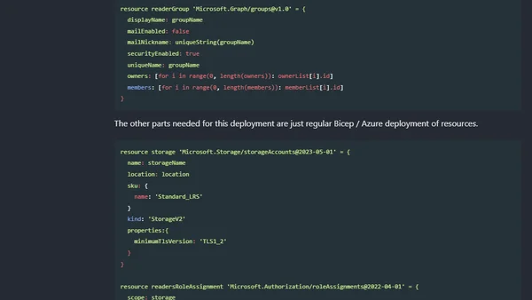 Bicep for graph resources