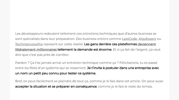 L’entretien technique est une compétence à part entière
