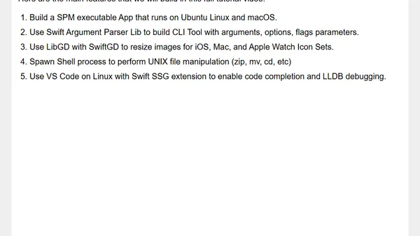 Build an App Icon Generator Swift CLI Tool for Linux & macOS with Argument Parser