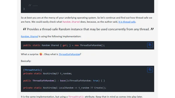 LinkedIn: "Are you still using new Random() everywhere?"