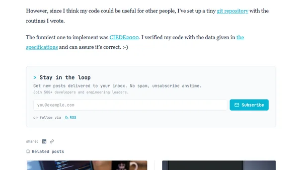 Elisp color manipulation routines