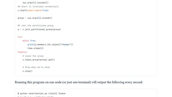 Scaling a polling Python application with tooz