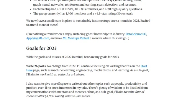 2022 in Review & 2023 Goals