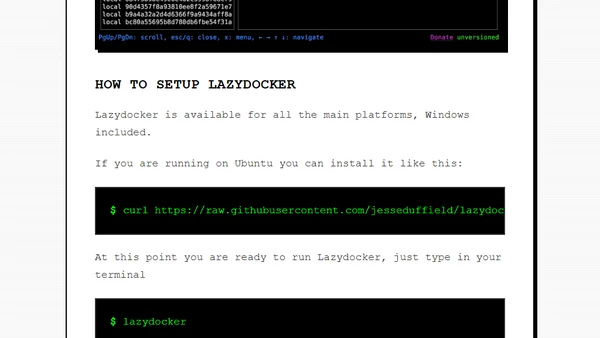 How to monitor a Docker image with Lazydocker