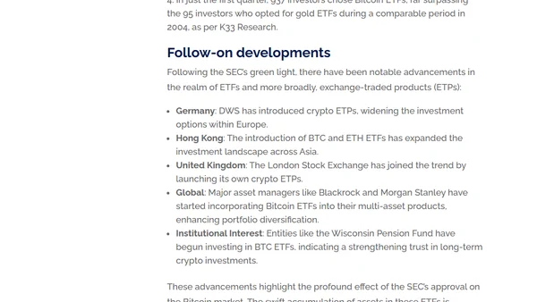 Bitcoin ETFs: Its first 140 days in numbers