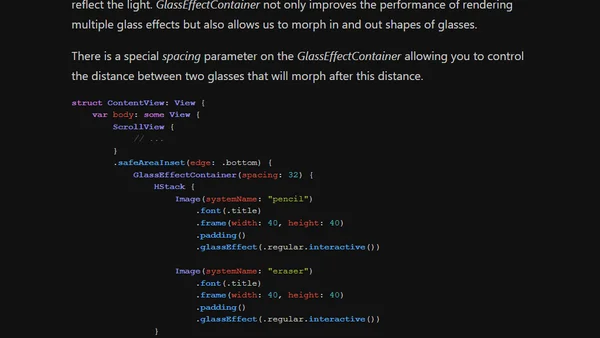 Glassifying custom SwiftUI views. Groups