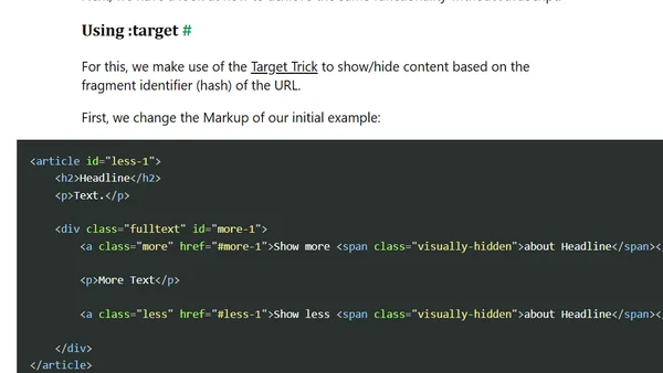 Truncating and revealing text  – The Show More and Read More patterns
