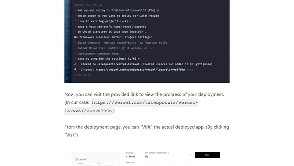 Easy, Free, Serverless Laravel With Vercel
