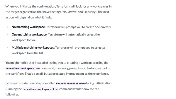Using the Terraform Cloud Configuration Block
