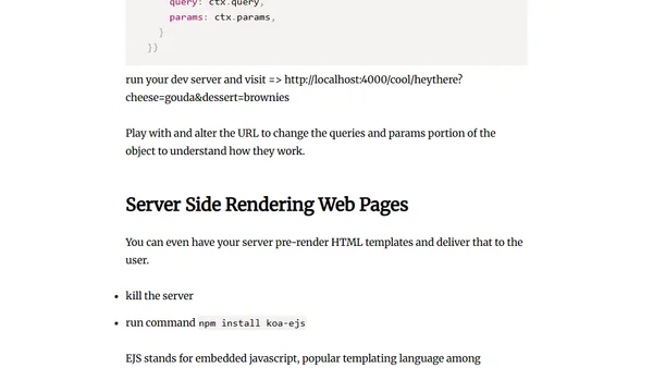 Intro to Building Backend Servers with KOAjs