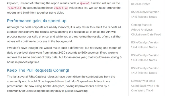 Bulk Downloading Adobe Analytics Data