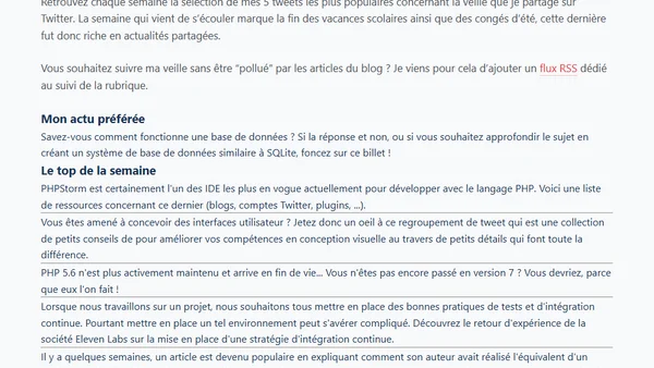 Ma semaine 36 de veille (04/09/2017 -> 10/09/2017)