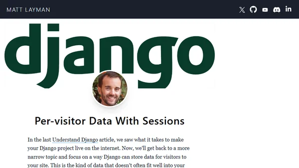 Per-visitor Data With Sessions