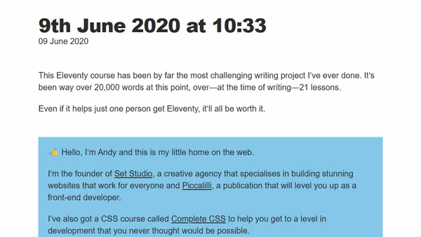 9th June 2020 at 10:33