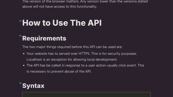 Web Share API