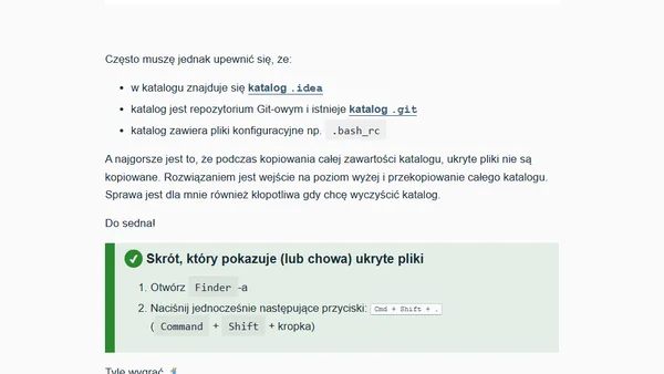 macOS: Pokaż ukryte pliki