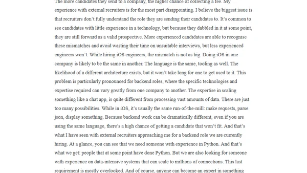 External recruitment