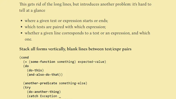 Indenting cond forms