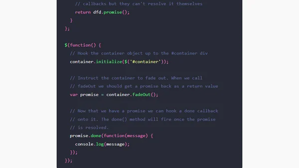 Make Your Own jQuery Deferreds and Promises