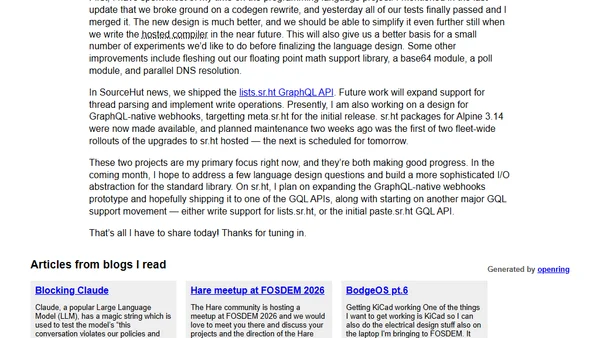 Status update, August 2021