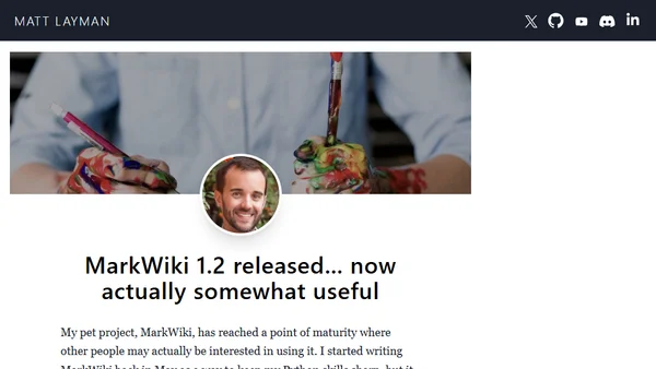 MarkWiki 1.2 released... now actually somewhat useful