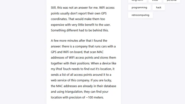 Geolocation over WiFi