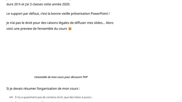 Prof de dev : Comment j’ai donné des cours en BTS