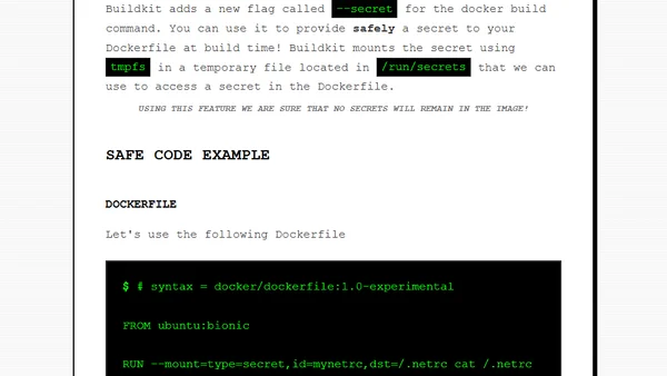 Advanced Docker: how to use secrets the right way
