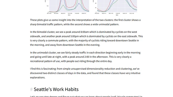 Learning Seattle's Work Habits from Bicycle Counts