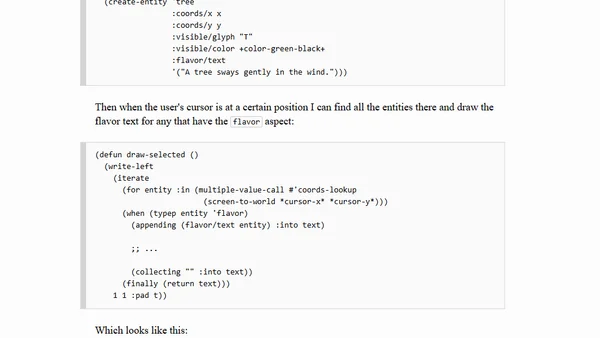August 2016 Lisp Game Jam Postmortem