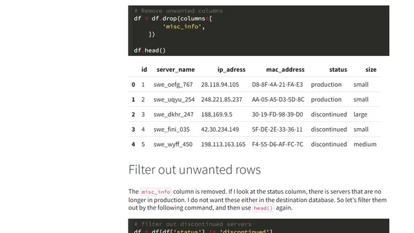 Pieces of Py #3 Clean up data from csv and save to json in a simple way with pandas