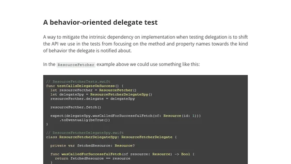 Better tests for delegates