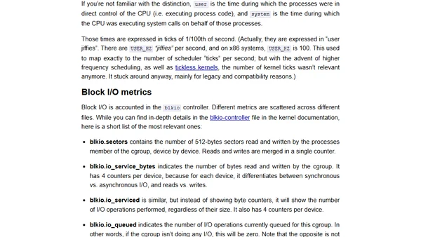 Gathering container metrics