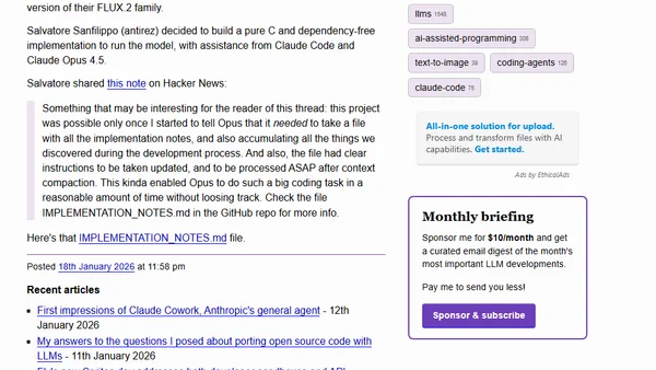 FLUX.2-klein-4B Pure C Implementation