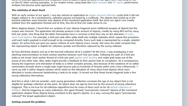 Generational disparity in garbage collection