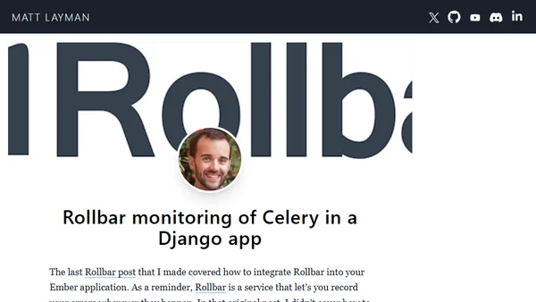 Rollbar monitoring of Celery in a Django app