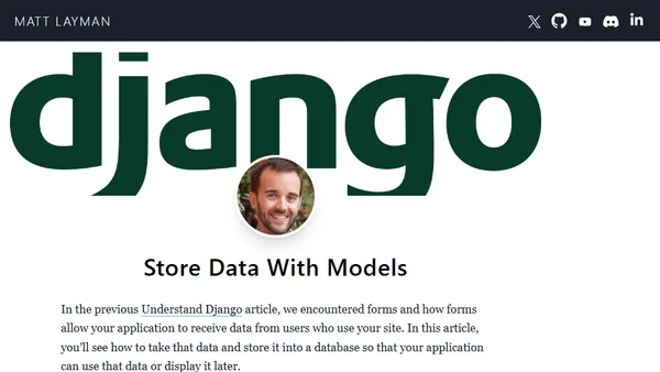 Store Data With Models
