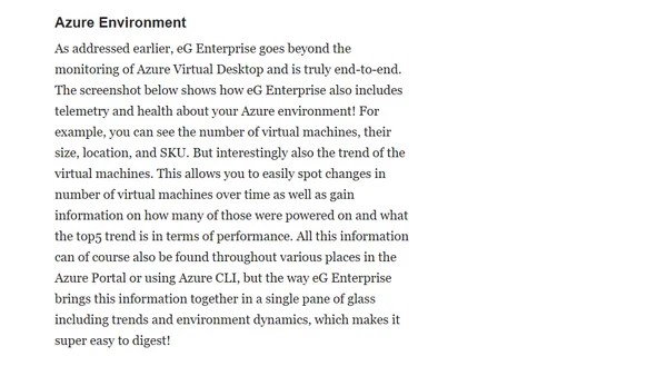 Monitoring Azure Virtual Desktop with eG Enterprise