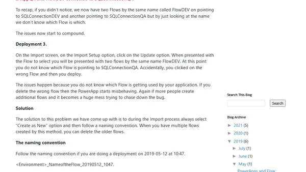 PowerApps and Flow Deployment Issues