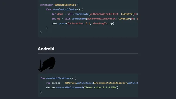 Opening the curtains (iOS/Android)