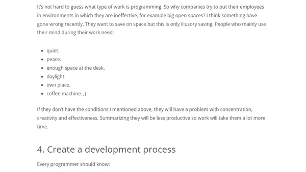 Company, don't waste your programmers time