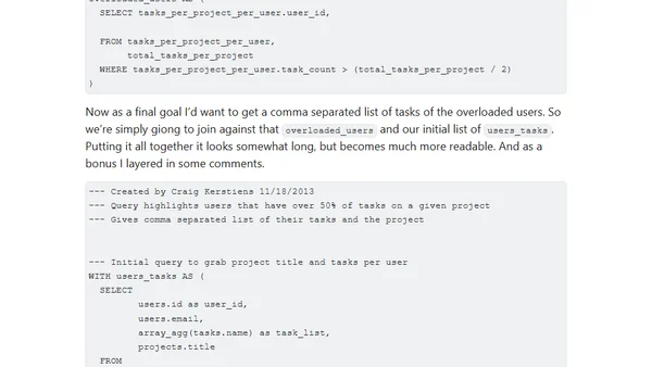 The best Postgres feature you're not using – CTEs aka WITH clauses