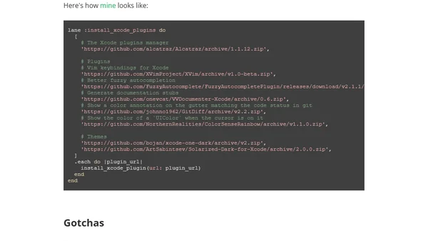 Installing Xcode plugins from the terminal with Fastlane