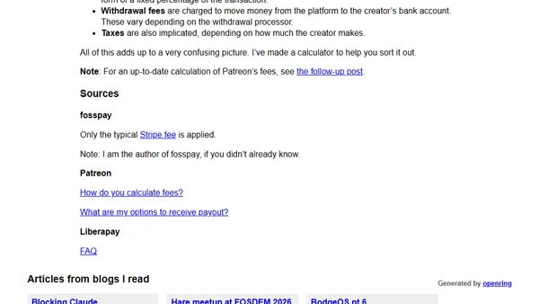 Fee breakdown for various donation platforms